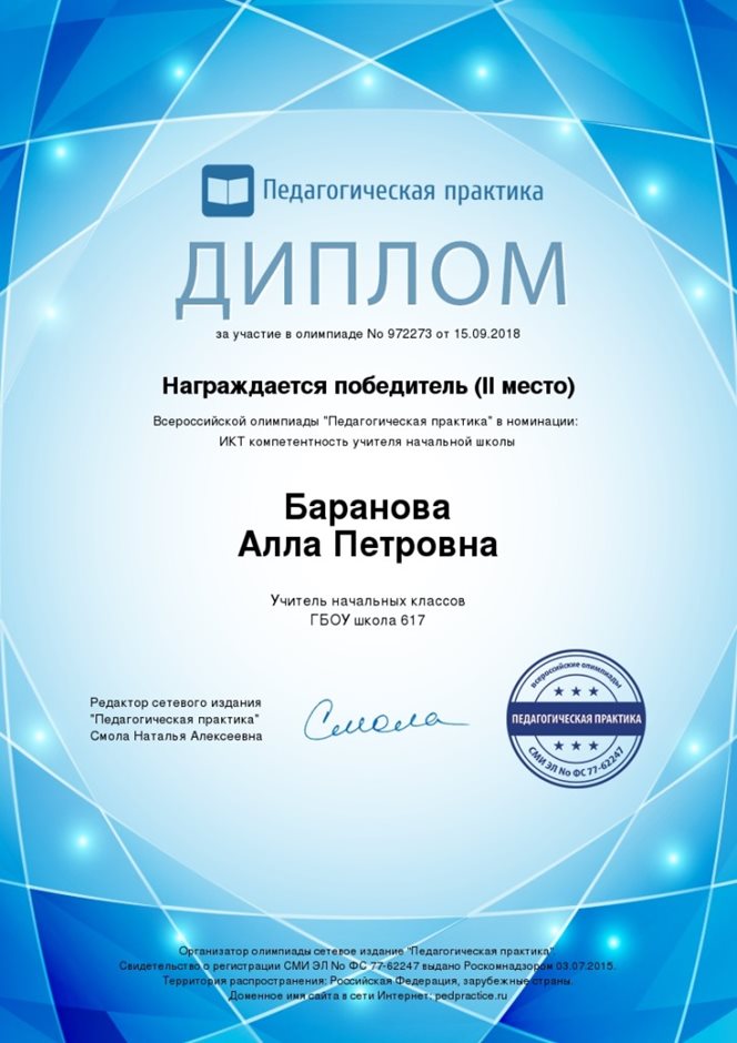 2018-2019 Баранова А.П. (педагогическая практика)